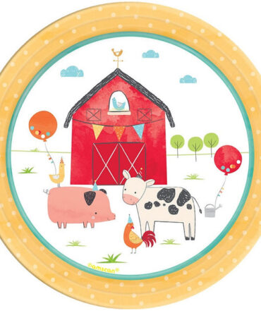 farm animals plates birthday party boys girls