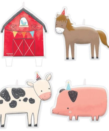 farm animals candles birthday party boys girls