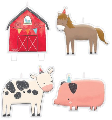 granja4 farm animals candles birthday party boys girls