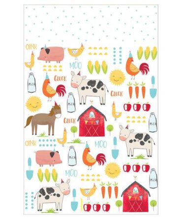farm animals tablecloth birthday party boys girls