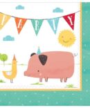 farm animals napkins birthday party boys girls
