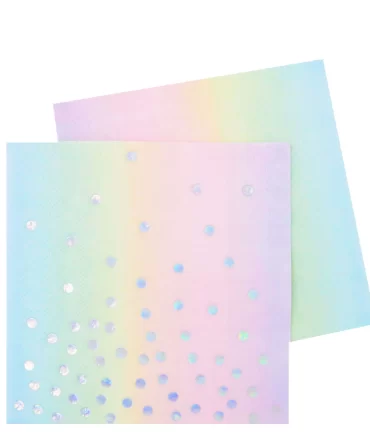 rainbow napkins birthday party girls