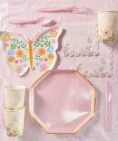 fancy butterfly tableware flowers plates cups napkins birthday party girls