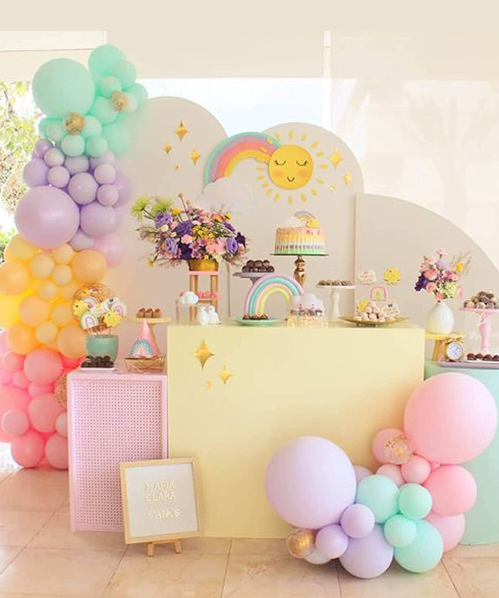 balloon-pastelmacaron2 Pastel color balloons party decoration girl baby shower