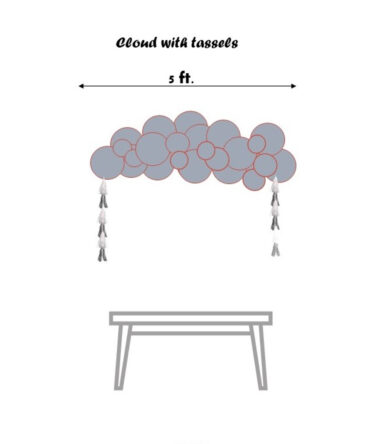 Balloons party decoration girl baby shower