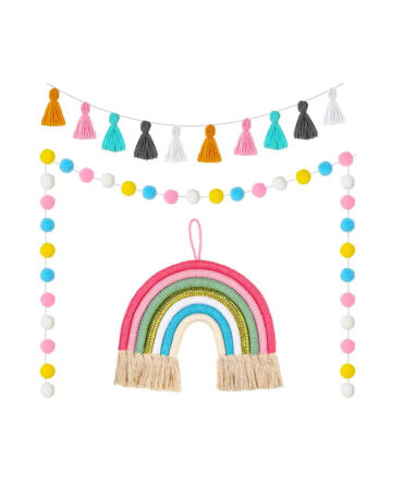 garland rainbow birthday party boys girls