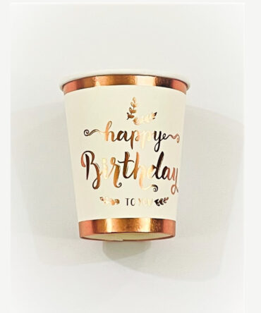 rose gold elegant cups birthday party boys girls
