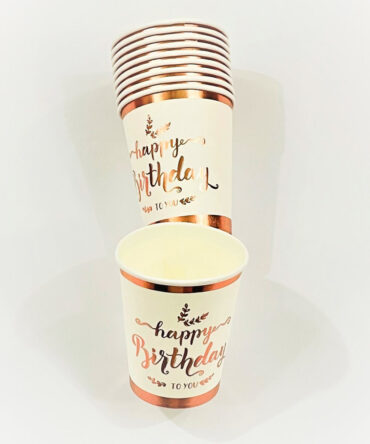 rose gold elegant cups birthday party boys girls