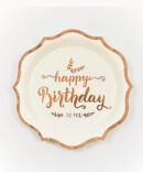 rose gold elegant plates birthday party boys girls