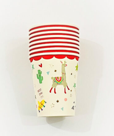 llama cups birthday party boys girls tableware