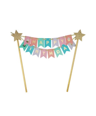 happy birthday party cake topper