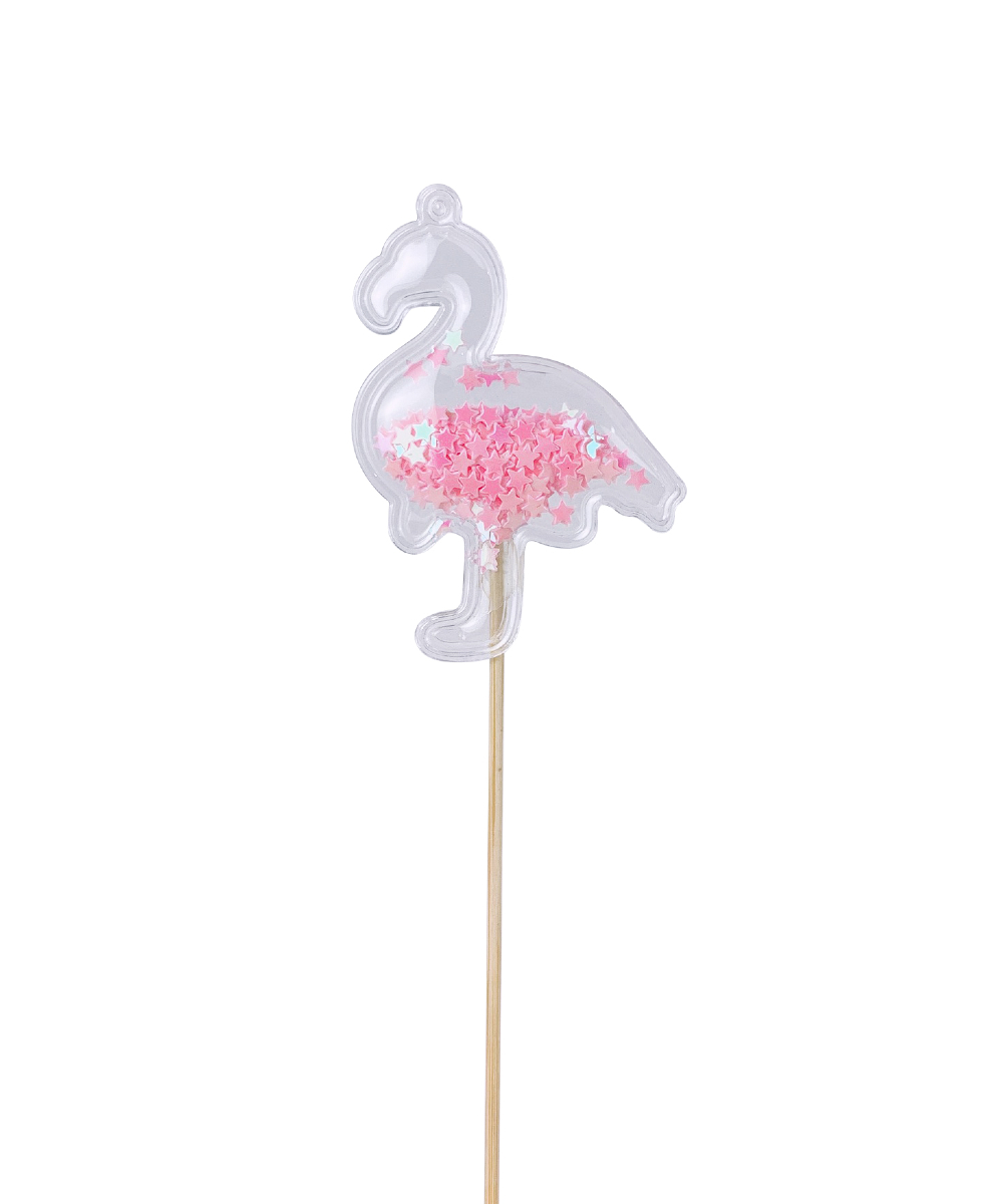 topper transparente-flamingo1 flamingo happy birthday party cake topper