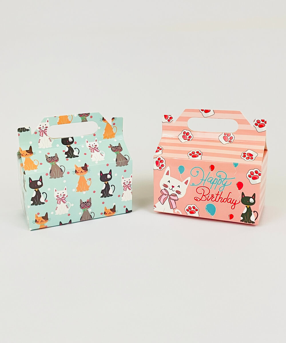 cat-treatbox cat treat boxes birthday party girls boys