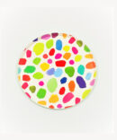 rainbow colorful dots plates birthday party boys girls
