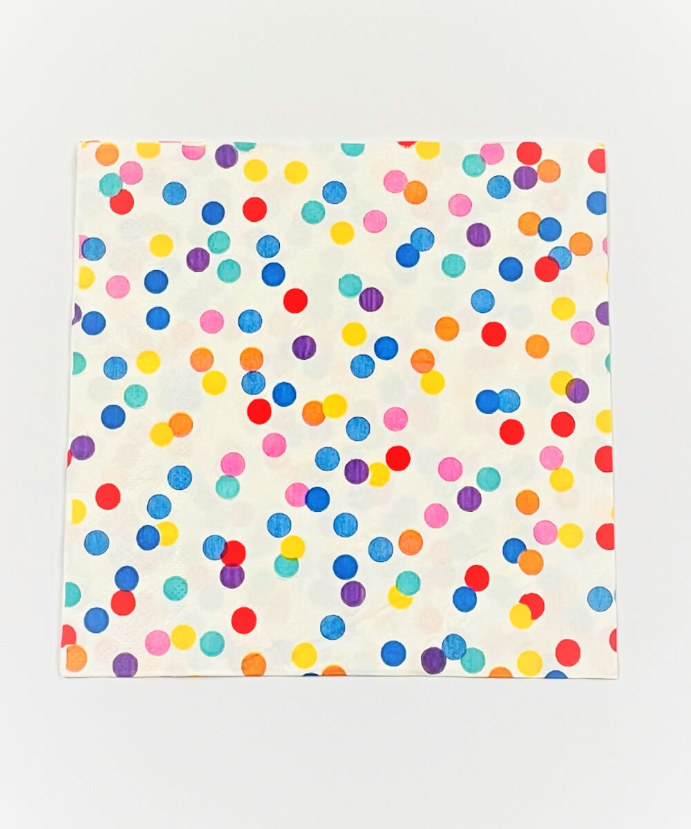 caterpillar-napkin rainbow colorful dots napkins birthday party boys girls