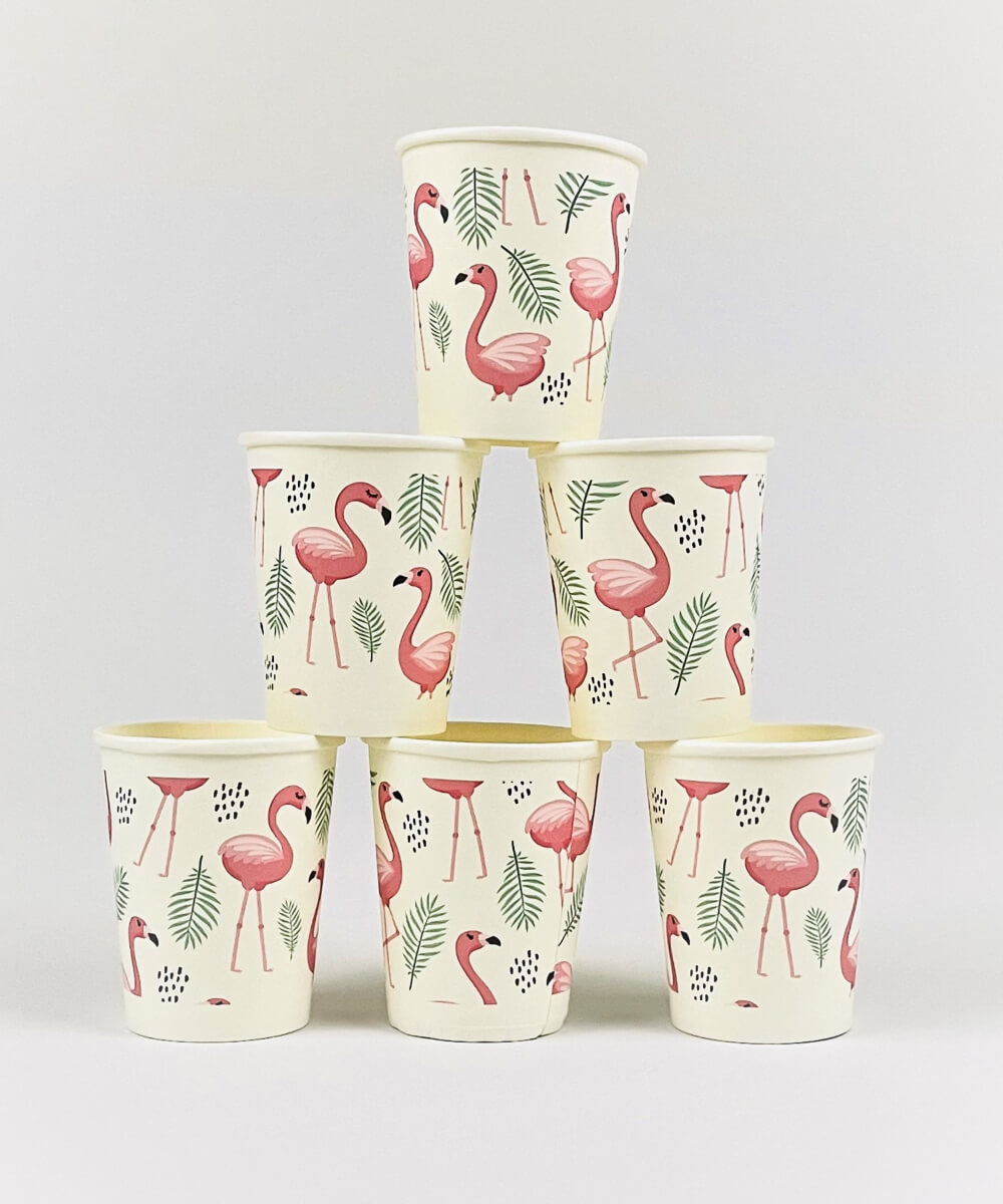 flamingo-cups flamingo cups birthday party girls boys aloha hawaii luau