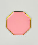 elegant pink gold plate birthday party girls aloha hawaii luau