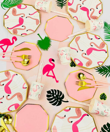 flamingo plates cups napkins birthday party girls boys aloha hawaii luau