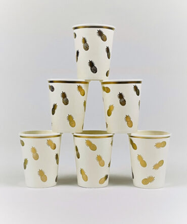 elegant gold pineapple plate birthday party girls bachelorette aloha hawaii luau summer