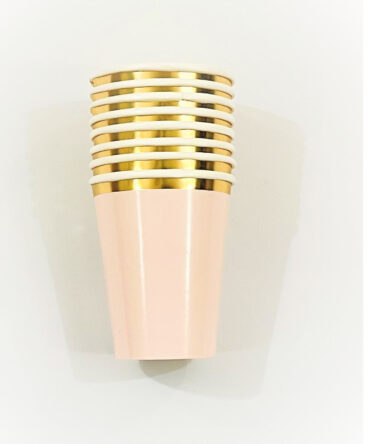 elegant pink gold princess swan cups birthday party girls