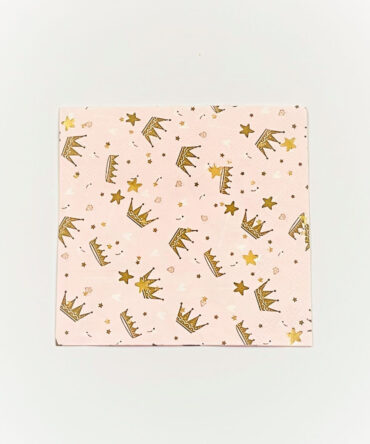 elegant pink gold princess swan napkins birthday party girls