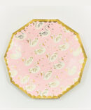 elegant pink gold princess swan plate birthday party girls