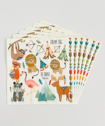 animals zoo napkins birthday party girls boys