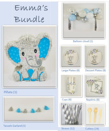 Gender reveal party pinata piñata plates napkins tableware one year baby shower