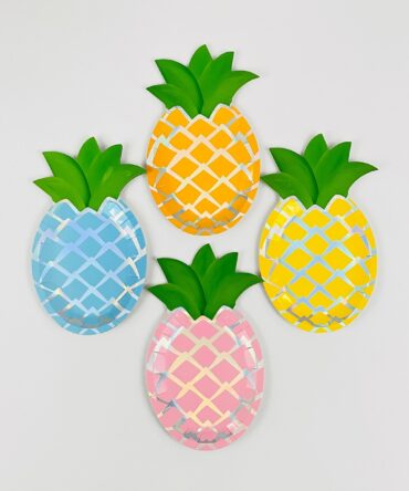 Pineapple plates summer party aloha Hawaii decoration bachelorette