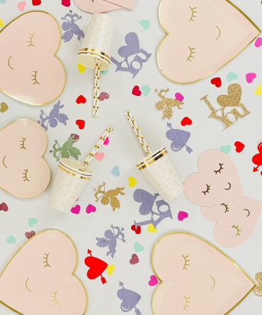 Heart shaped Valentines tableware