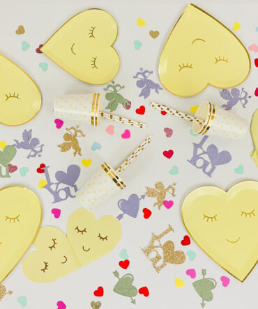 Valentines heart shaped tableware